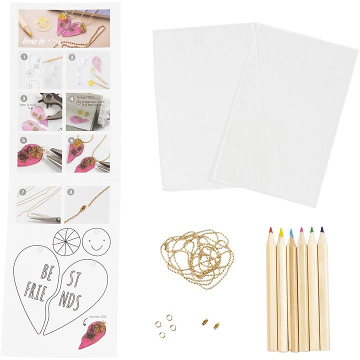 Actual product image Creativ Company Jewellery Craft Set Necklaces with Shrink Foil