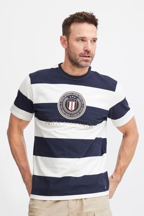 Image du produit FQ1924 FQTom SS stripe tee w logo print 21900645 (L)
