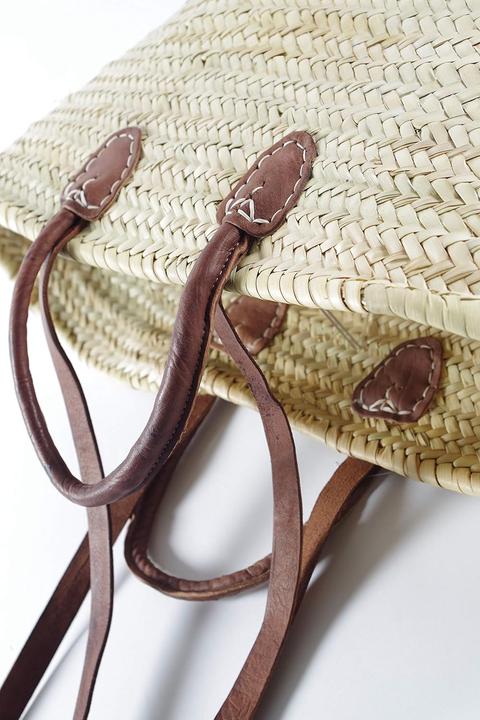 Produktbild Kobolo Ibizatasche Korbtasche mit Lederhenkel