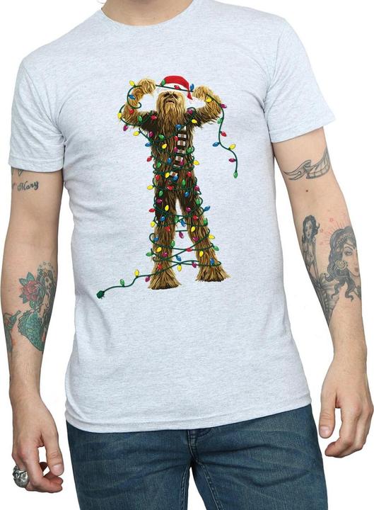 Produktbild Star Wars Chewbacca Christmas Lights TShirt (3XL)