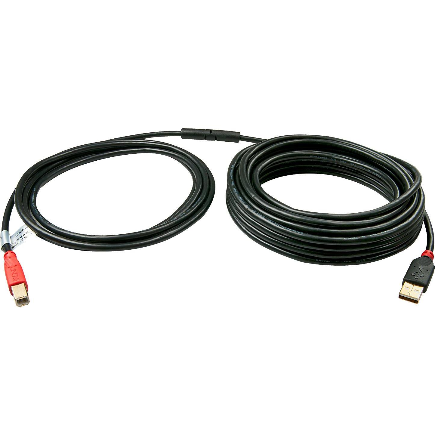 Thumbnail - Lindy USB 2.0 Aktivkabel A/B 15m USB 2.0 High Speed bis 480MBit/s (15 m, USB 2.0), USB Kabel