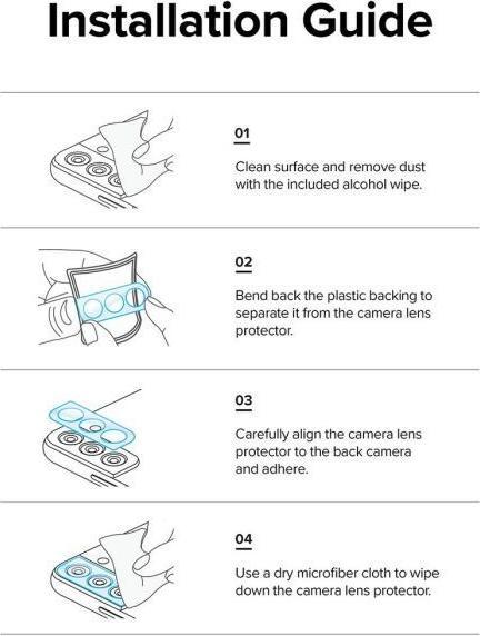 Nutritional values and ingredients Ringke Galaxy A13 4G Camera Protector Full Cover Glass package (3 pcs) Black (3 pcs., Samsung Galaxy A13)