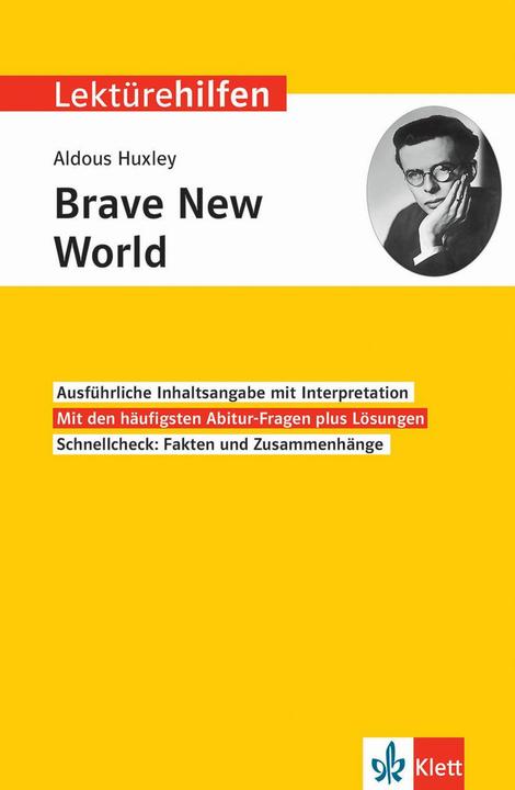 Image du produit Reading Aids Aldous Huxley, 'Brave New World (Allemand, Anglais, Klett Lerntraining, 2018)
