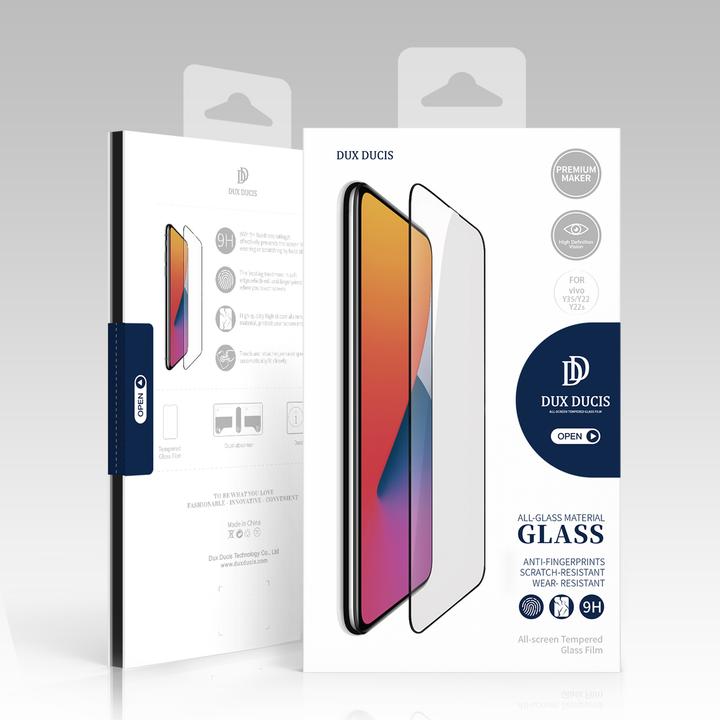 Actual product image Dux Ducis 9D Tempered Glass Vivo Y35 / Vivo Y22 / Vivo Y22s 9H Tempered Glass with Black Frame (1 pcs., Vivo Y35)