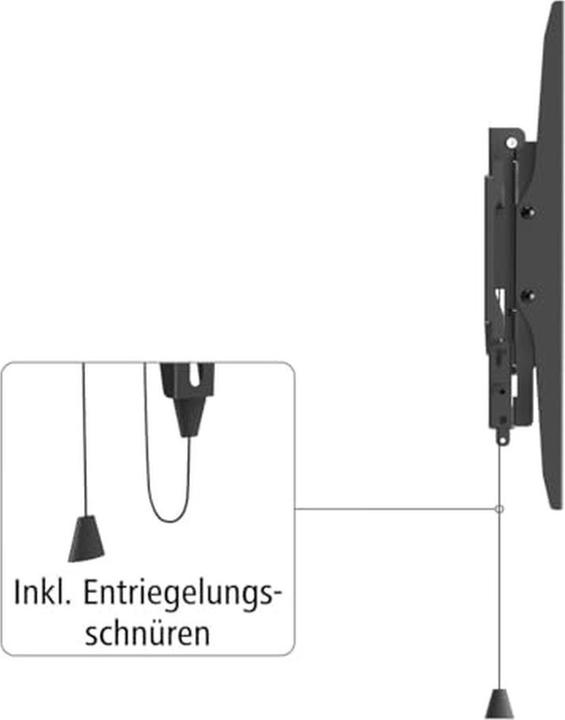 Produktbild Hama TV-Wandhalterung, neigbar, Diebstahlschutz 65 (Wand, 50 kg, 32" - 65")