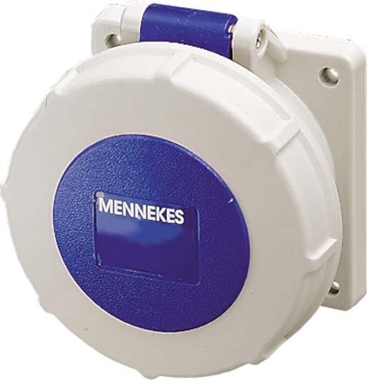 Actual product image Mennekes MEN 1708 TwinCONTACT 16A 3p 6h 230V IP67 surface-mounted socket outlet