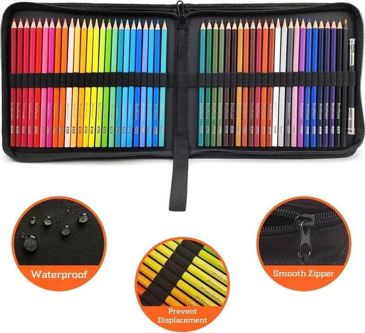 Image du produit The Toy Company 72 Stück 2B Farbstifte, Buntstifte Set mit Aufbewahrungstasche, ideal zum Zeichnen und Kritzeln (72x)