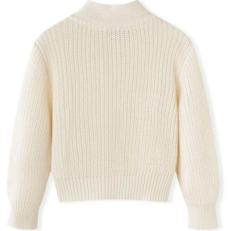 Thumbnail - VidaXL, Unisex, Pullover, Kinder-Strickjacke Schneeweiss 140,Material: 100, Weiss, (140)