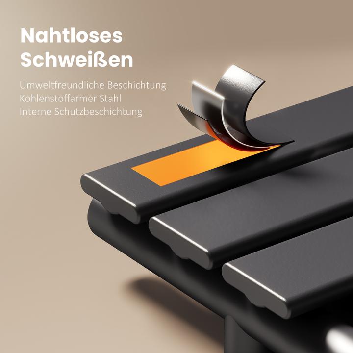 Produktbild Emke Elektrischer Handtuchwärmer mit Heizstab und Timer, Anthrazit 1599x600mm 1000W (1000 W)