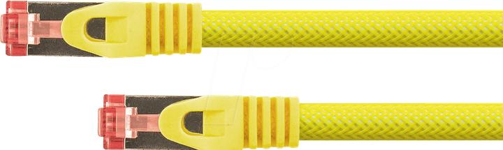 Actual product image Python RNS® patch cable with snap-in nose protection and nylon braiding, Cat. 6, S/FTP, PiMF, PVC, 250MHz (S/FTP, CAT6, 3 m)