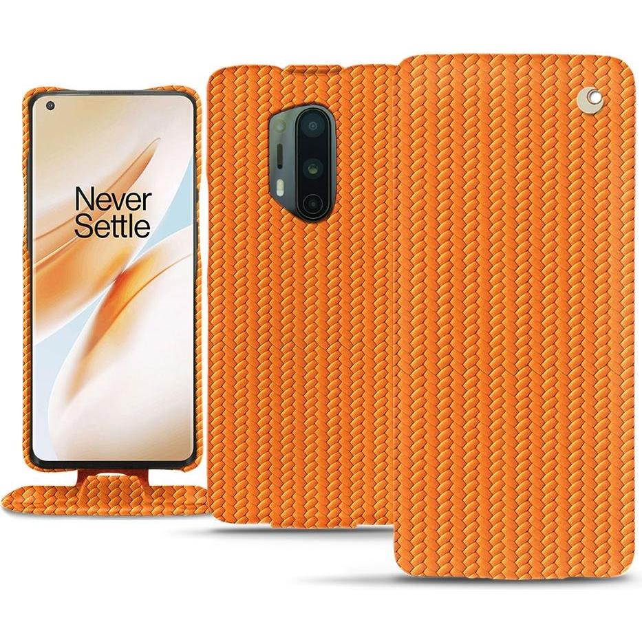 Noreve Lederschutzhülle vertikal (OnePlus 8 Pro), Smartphone Hülle, Orange