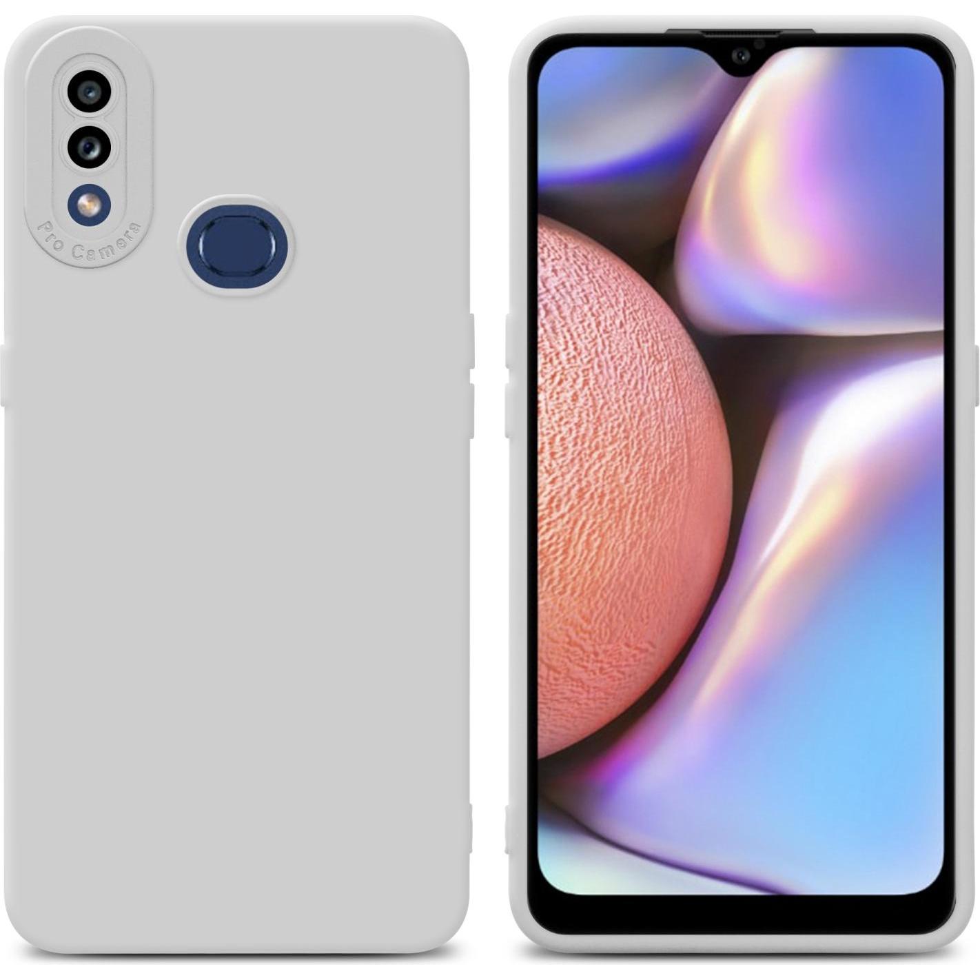 Cadorabo Hülle für Samsung Galaxy A10s / M01s im TPU Fluid LM162 Style (Samsung Galaxy A10s), Smartphone Hülle, Weiss