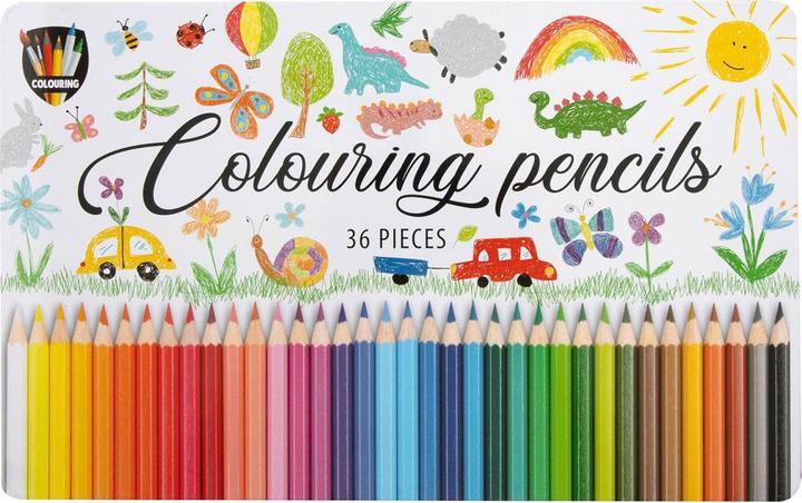 Grafix Crayons De Couleur En Boîte Métallique 36 Pcs (36x)