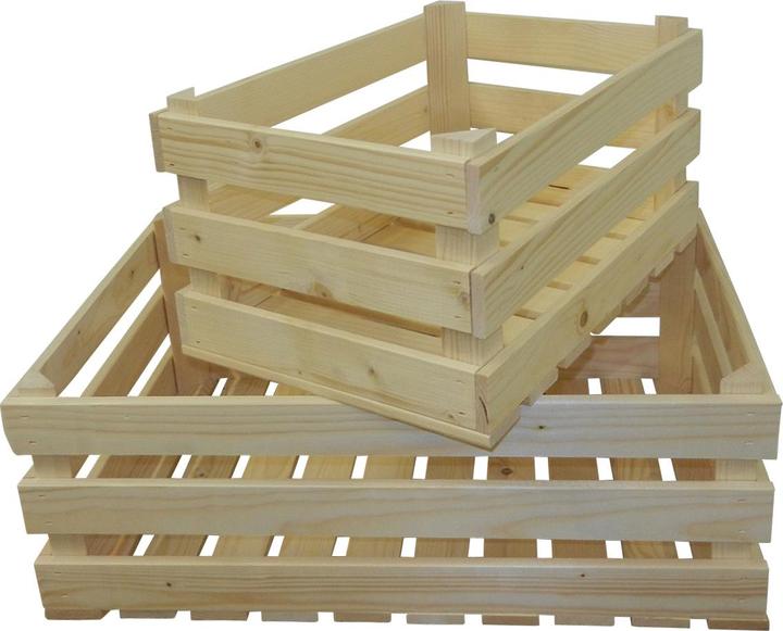 Produktbild Natura Punto Holzkisten Harassen 2er Set natur (42 cm, 2x)