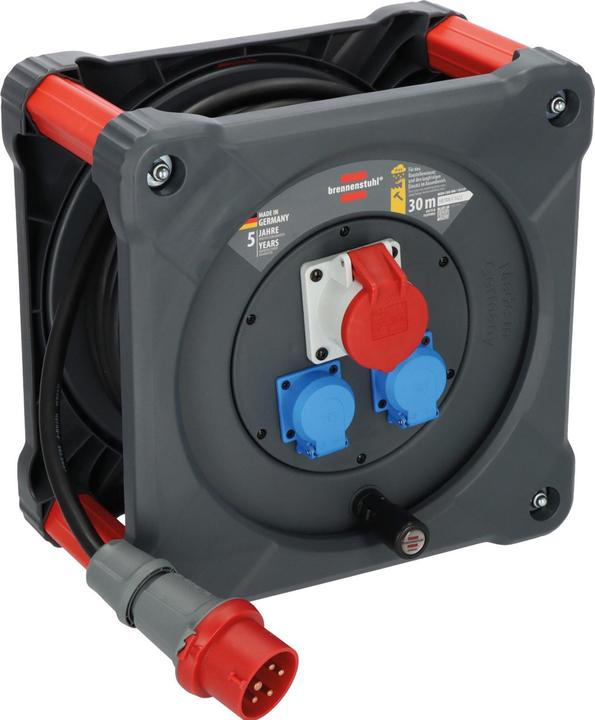 Brennenstuhl Professional Enrouleur de câble CEE KD 3200 C1 avec protection anti-retournement circulaire (30 m)