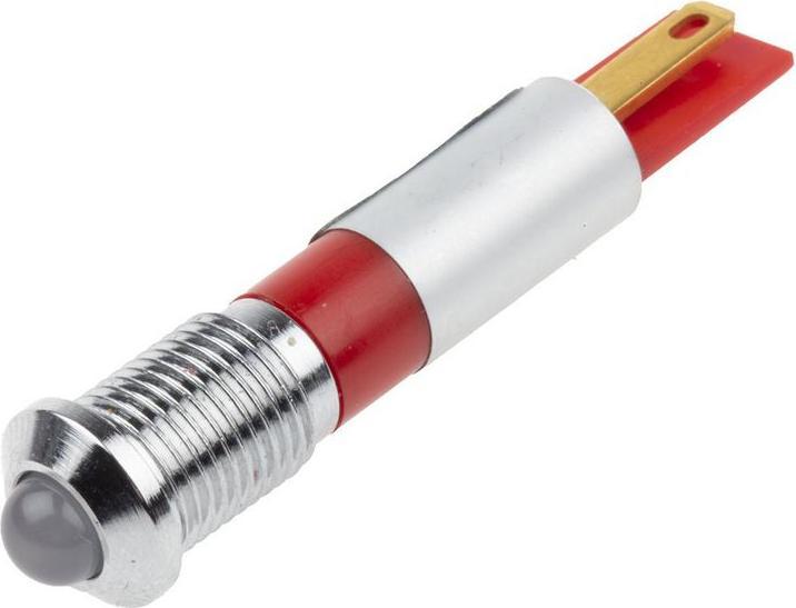 Produktbild RS PRO LED vorst 8mm chrom 24VAC/DC HC rot IP67