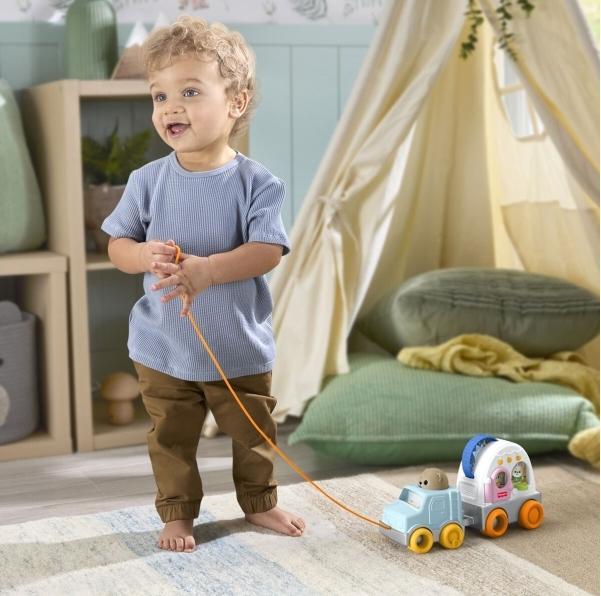 Actual product image Fisher-Price Friendship Forest Pull-Along Camper Vehicle Baby & Toddler Activity Toy