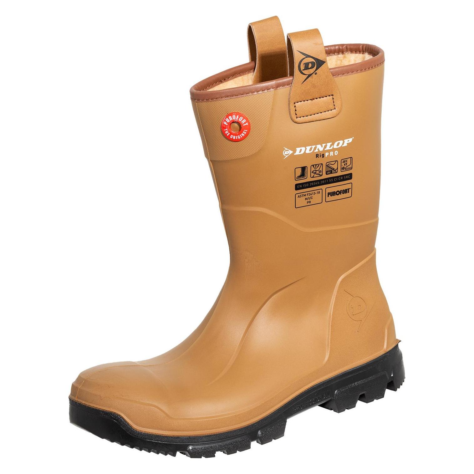 Dunlop, Werkschoenen, Purofort Rigpro Fl Werklaars S5 Bruin - Maat 41 (S5, 41)