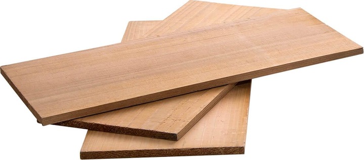 Actual product image All'Grill Set of 3 cedar planks, each 30 x12 x 1 cm