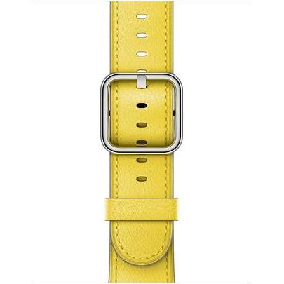 Apple Klassisches Lederarmband (38 mm, Leder), Uhrenarmband, Gelb