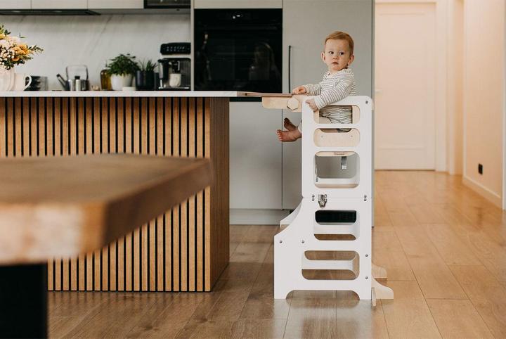 Image du produit Duck Woodworks klappbarer Lernturm und Hochstuhl