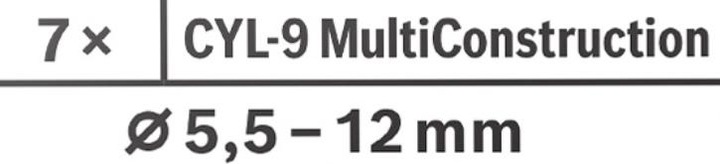 Actual product image Bosch Professional Zubehör Expert CYL-9 (5.5 mm, 6.0 mm, 5.0 mm, 10.0 mm, 7.0 mm, Ø 8.0 mm)