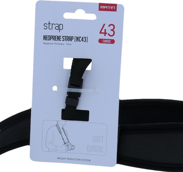 Actual product image Matin Carrying Strap de Luxe Round Neoprene 43 mm M-6780H (Neck belt)