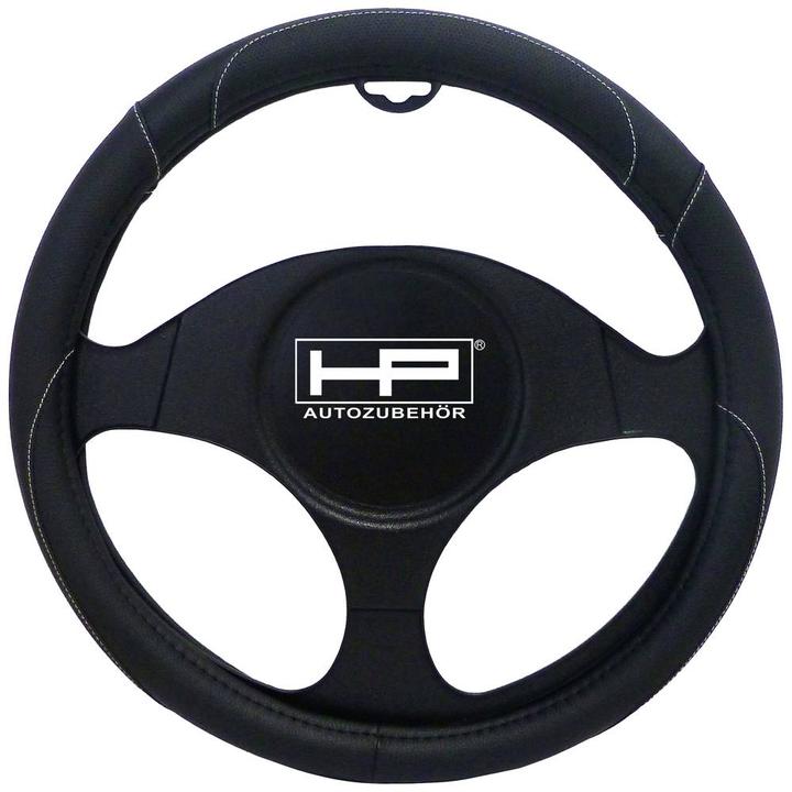 HP Autozubehör Steering wheel cover (Ø x H) 39 cm x 4 cm Polyurethane (PU) Black 37 -