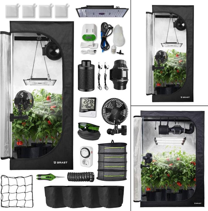 Brast Growzelt mit LED & Belüftungssystem