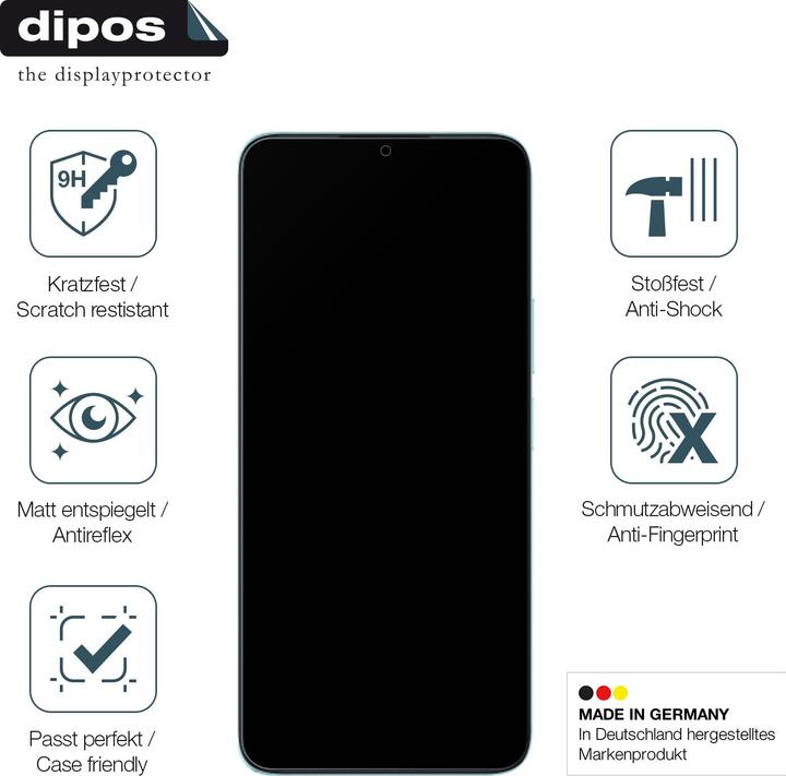 Produktbild Dipos Anti-Shock Displayschutz Matt 9H (1 Stück, Honor X6a)
