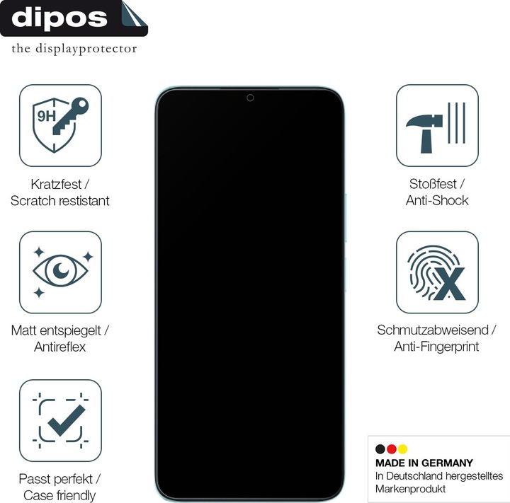 Produktbild Dipos Anti-Shock Displayschutz Matt 9H (1 Stück, Honor X6a)