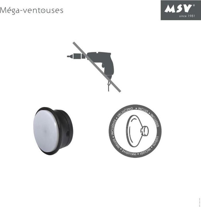 Produktbild MSV Bad-Utensilienhalter Nature/Schwarz matt, 21 cm (21 x 21 x 12 cm)