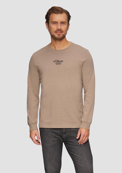 Produktbild s.Oliver T-Shirt Langarmshirt mit Logo-Stickerei (S)