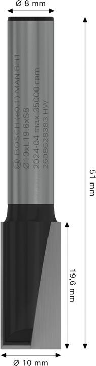 Actual product image Bosch Professional Zubehör Grooving cutter 8 mm, D1 10 mm, L 20