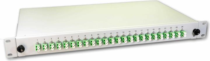 Wirewin Spleissbox 48 Fasern, 24x DLC/APC SM, 9/125µm OS2 Pigtail
