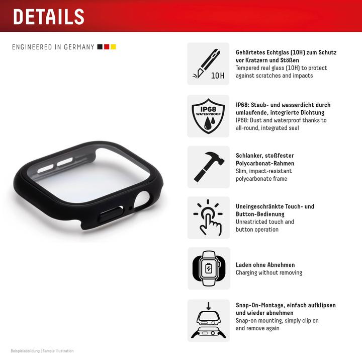 Actual product image Displex Full Body Schutzglas, Full Body Watch Glass