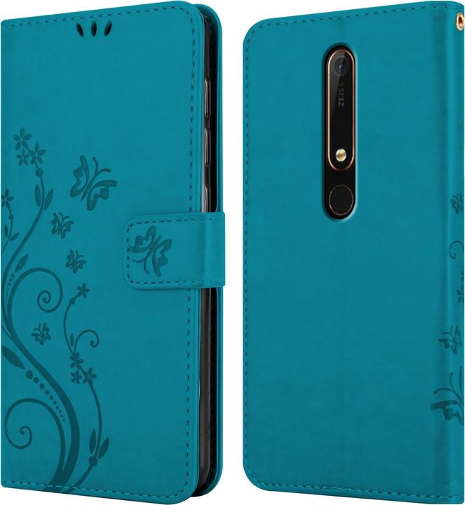 Produktbild Cadorabo Flower Book Hülle für Nokia 6.1 (Nokia 6.1)