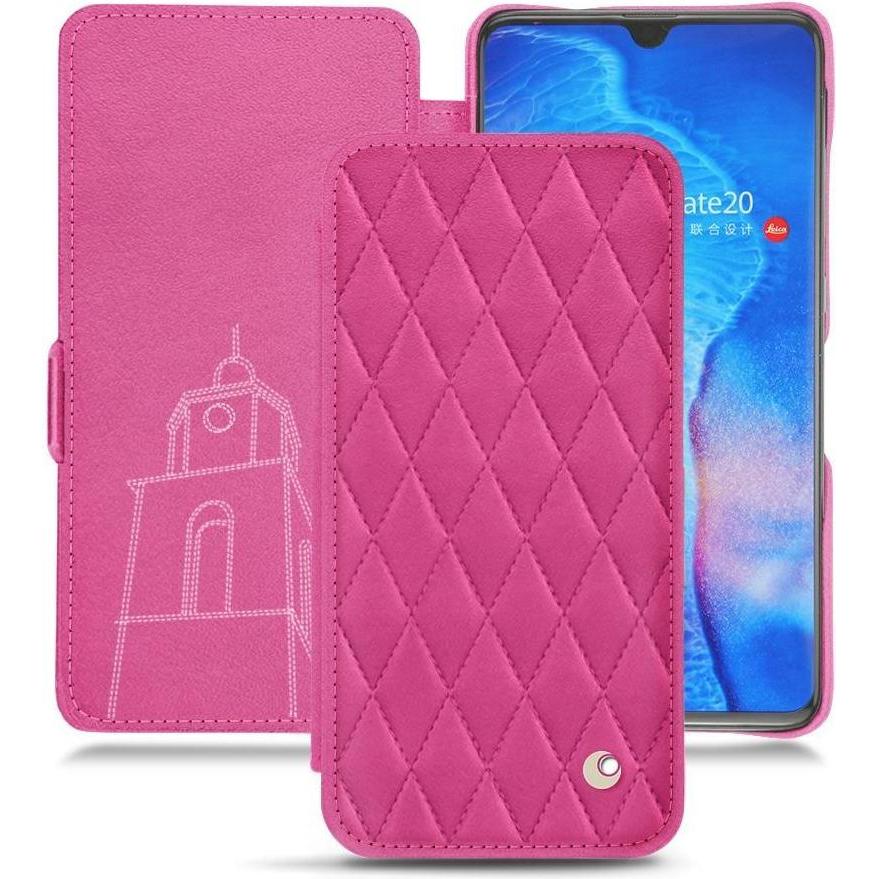 Noreve Lederschutzhülle horizontal (Huawei Mate 20), Smartphone Hülle, Rosa