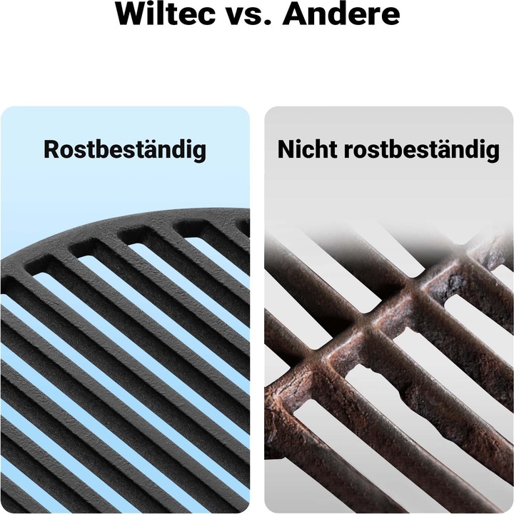 Produktbild Wiltec Gusseisen Grillrost 49,8x24,3x0,9cm Grill Rost Grillzubehör BBQ Gussrost