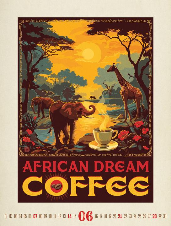 Image du produit Coffee Time - Kaffee-Plakate Kalender 2026 (Couverture rigide, Allemand, Anglais, Espagnol, Français)