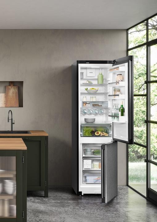 Actual product image Liebherr Fridge-freezer free-standing Plus CNbdd 5733 Front BlackSteel and black (371 l)