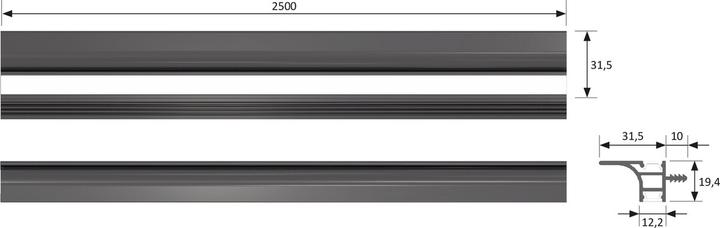 Produktbild Halemeier LED Einbauprofile HandleLine mit Lichtblende