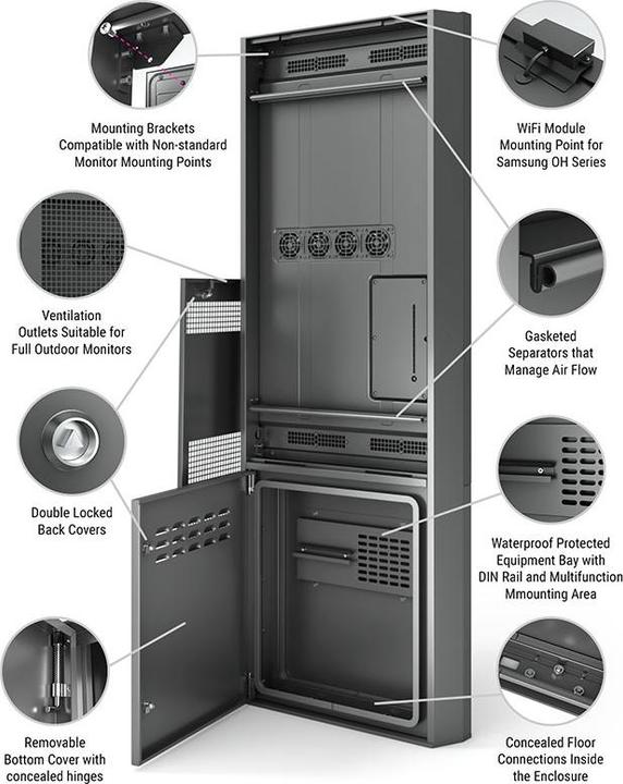 Actual product image DSS Outdoor Stele Portrait, 55" Bildschirm, ohne