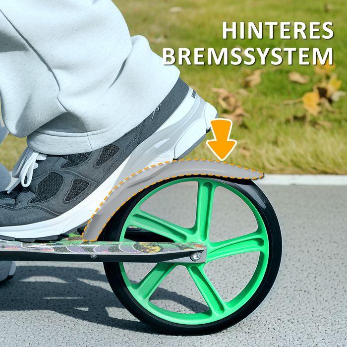 Actual product image Swisshandel24 Kinderroller mit Verstellbare Lenkerhöhe, klapppbar, 2 Grossen Rädern, grün