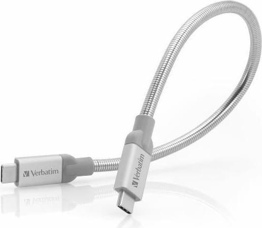 Produktbild Verbatim Sync & Charge Stainless Steel USB-C (0.30 m, USB 3.2 Gen 2)
