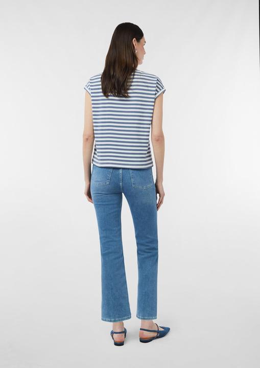 Immagine prodotto Comma T-Shirt Gestreiftes Baumwoll-T-Shirt mit überschnittenen Schultern (46)