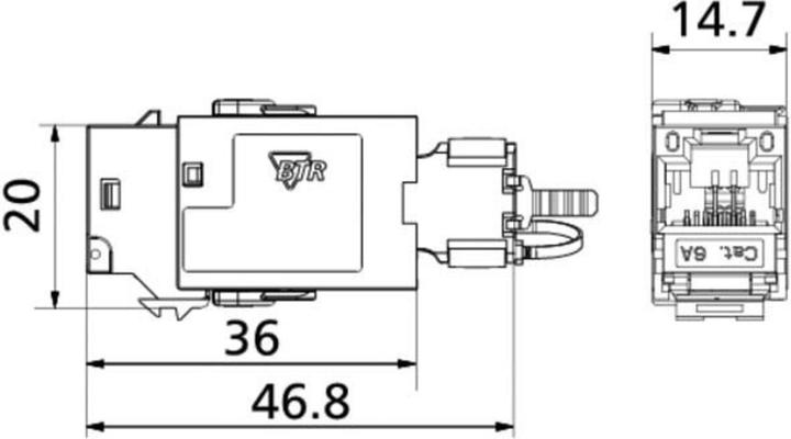 Actual product image Metz Connect Keystone module CAT 6A (Keystone module)