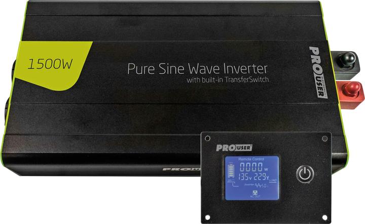 Immagine prodotto ProUser Inverter PSI1500TX 1500W 12V - 230 V/AC incl. telecomando, funzione UPS, preconfigurazione di rete