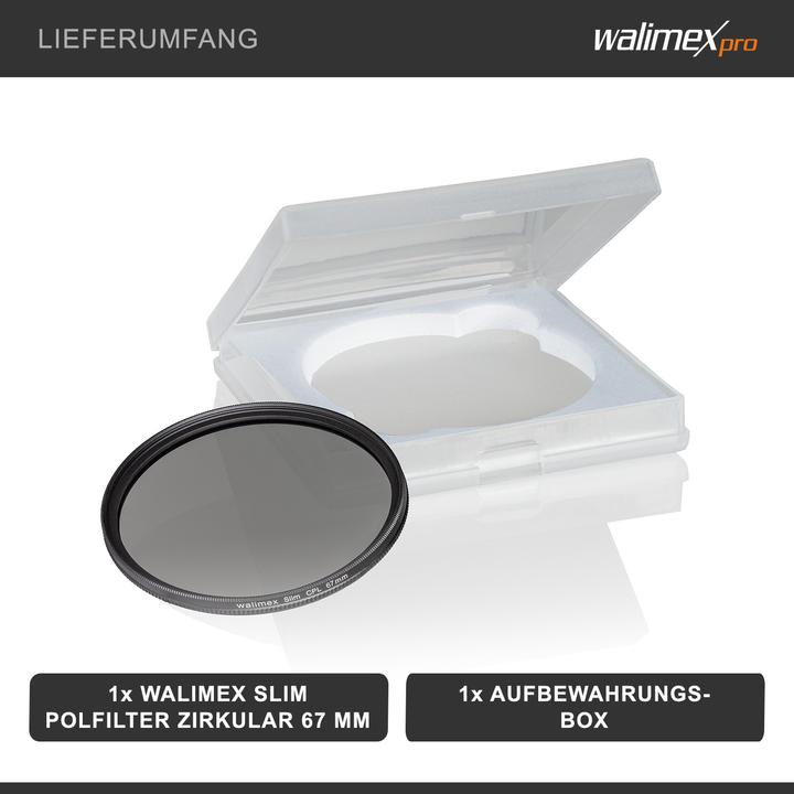 Actual product image Walimex Slim Polarizing Filter Circular 67 mm (67 mm, Polarizing filter, 67 mm)