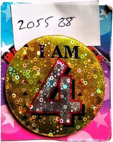 Actual product image Generic Giant 4th Birthday Party Badge